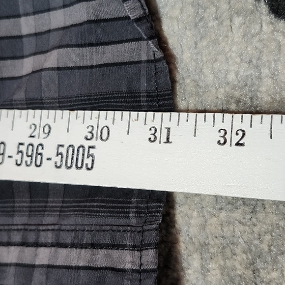 GENUINE HARLEY DAVIDSON EMBROIDERED BLACK & GRAY PLAID BUTTON LONG-SLEEVED SHIRT - Picture 10 of 14